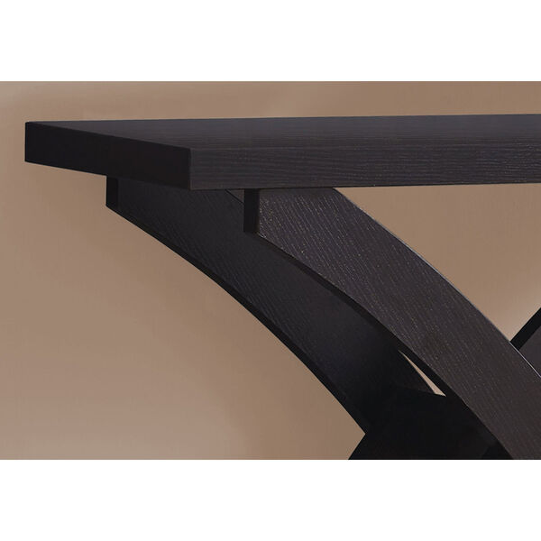 Cappuccino 12-Inch Console Table with Rectangular Top, image 3