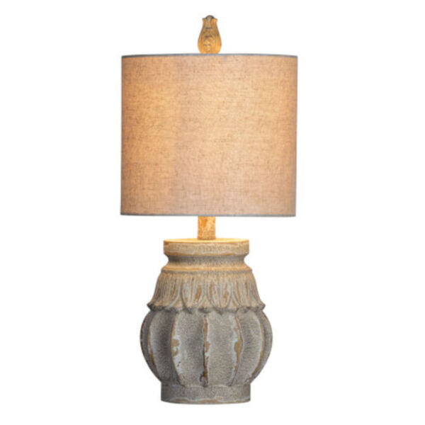 Charlotte Distressed Gray and Beige One-Light Table Lamp Set of Two, image 1