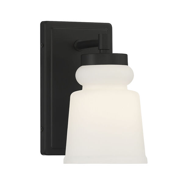 Lowry Matte Black Nine-Inch One-Light Wall Sconce, image 1