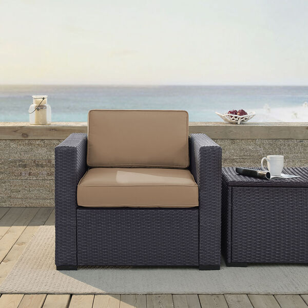 Biscayne Armchair With Mocha Cushions, image 1