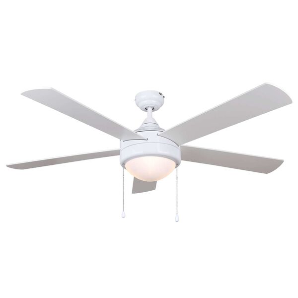 Preston White LED Ceiling Fan, image 1