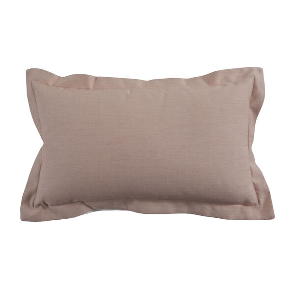Blush and Snow 14 x 24 Inch Pillow with Linen Double Flange, image 2