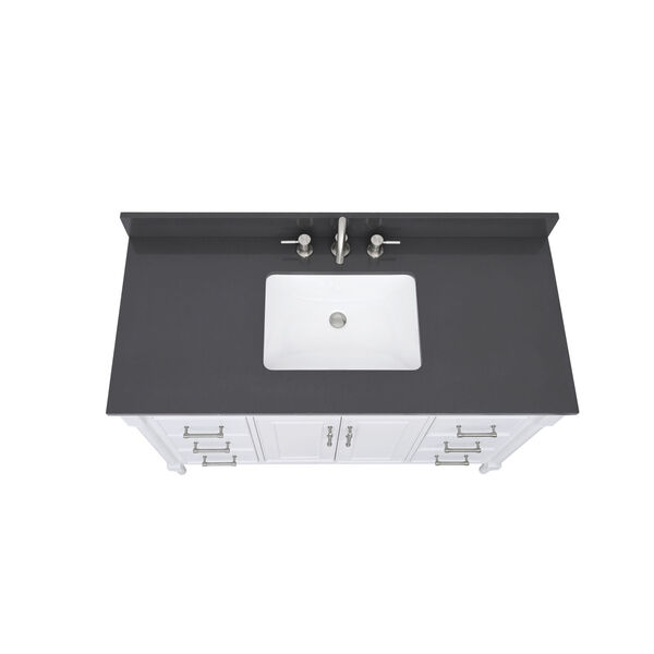 Lotte Radianz Ural Gray 49-Inch Vanity Top with Rectangular Sink, image 5