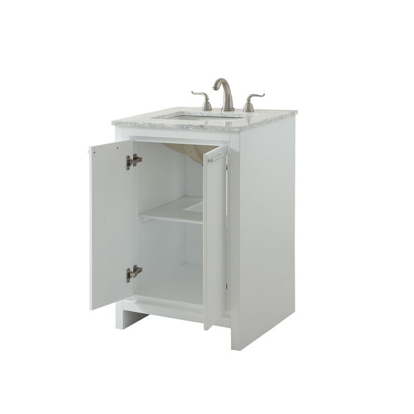 Filipo Frosted White Vanity Washstand, image 2
