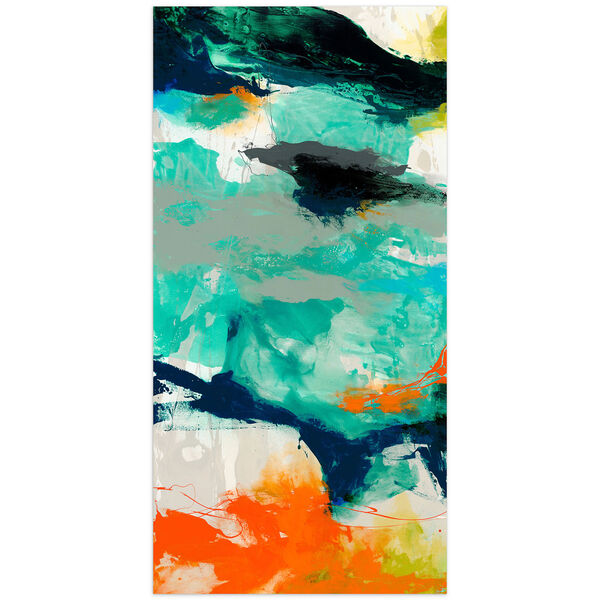 Tidal Abstract 2 Frameless Free Floating Tempered Glass Panel Graphic Wall Art, image 3