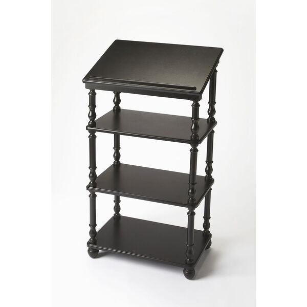 Alden Black Licorice Library Stand, image 1