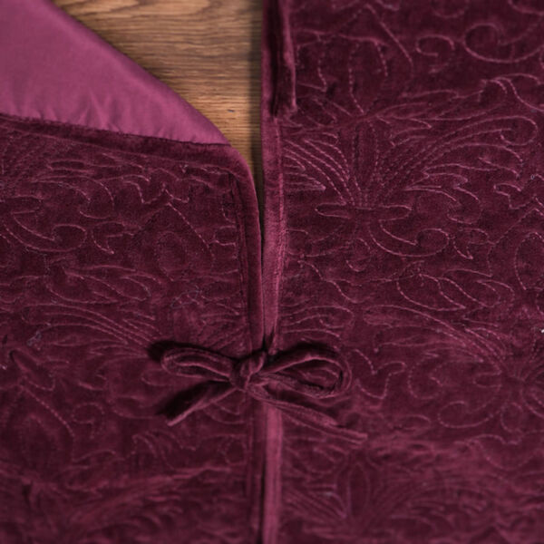 Christmas Eve Purple 60-Inch Tree Skirt with Luxurious Cotton Velvet Fabric, image 4