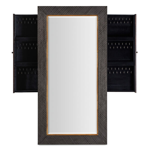 Big Sky Charcoal and Vintage Natural Floor Mirror with Jewelry Storage, image 5