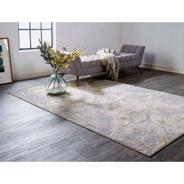 Aura Ivory Silver Gold Area Rug, image 3