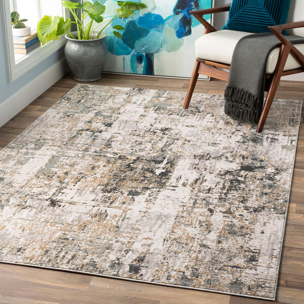 Quatro Silver and Beige Rectangular: 5 Ft. 3 In. x 7 Ft. 3 In. Rug, image 2