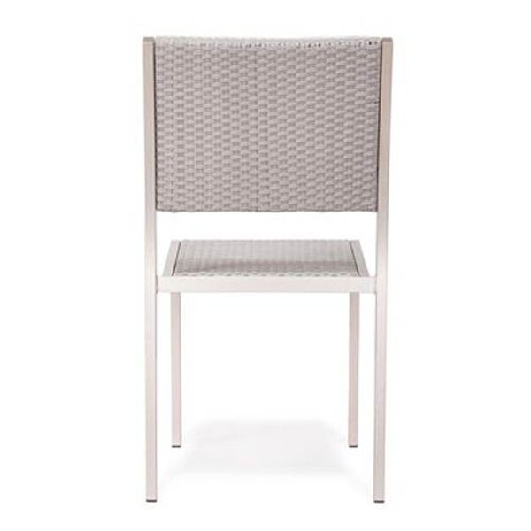 Metropolitan Outdoor Brushed Aluminum Dining Chair, Set of Two, image 4