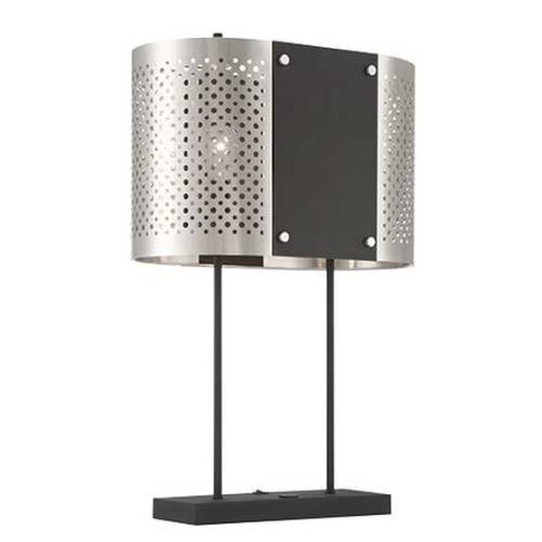 Noho Brushed Nickel Sand Coal Two-Light Table Lamp, image 1