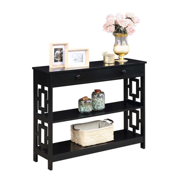 Town Square Black Accent Console Table, image 2
