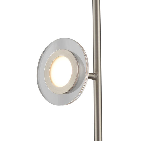 Laurel Satin Nickel Three-Light LED Floor Lamp, image 3