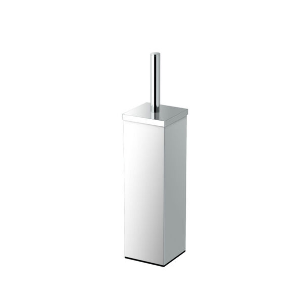 Square Toilet Brush Holder 14.5-inch Chrome, image 1