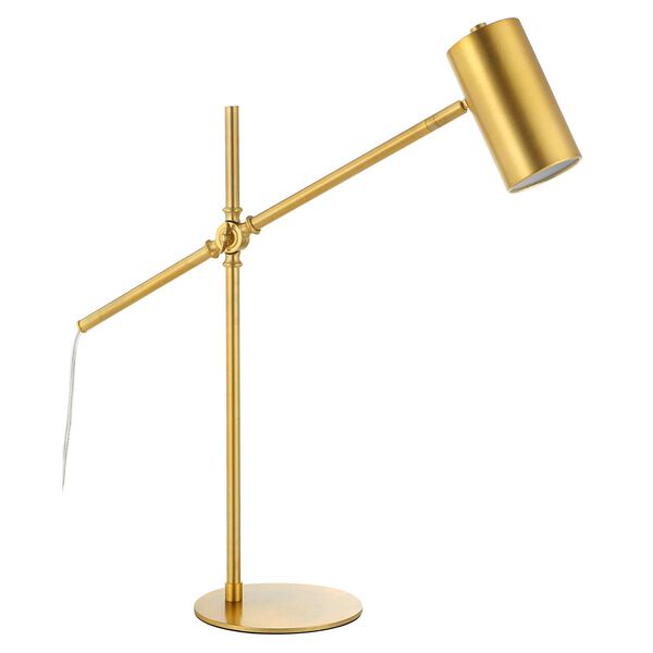 Uptown Brushed Gold One-Light Adjustable Arm Desk Lamp, image 5