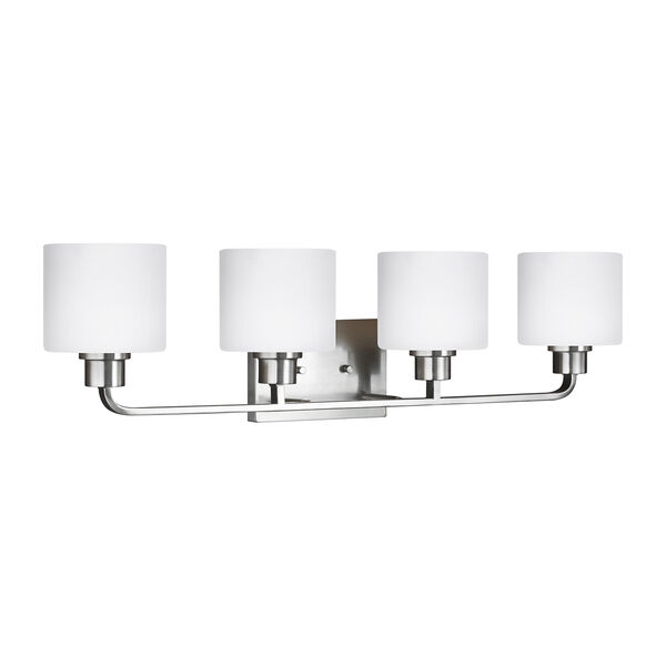 Canfield Brushed Nickel 32-Inch Four-Light Bath Vanity, image 2