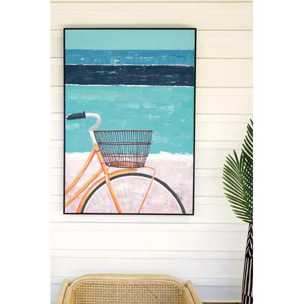 Transparent Framed Bicycle Oil Painting, image 1