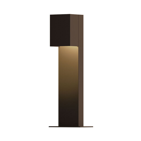 Inside-Out Box Textured Bronze 16-Inch LED Bollard, image 1