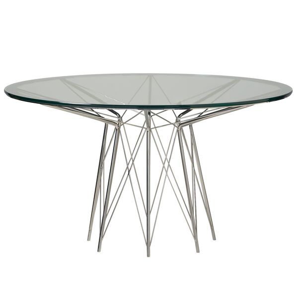 Axel Stainless Steel Round Dining Table, image 1