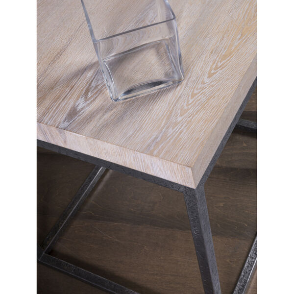 Signature Designs Natural and Distressed Iron Foray Square End Table, image 3