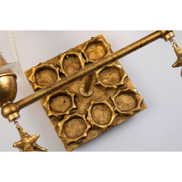 Star Gold Leaf with Antique Two-Light Bath Vanity, image 3