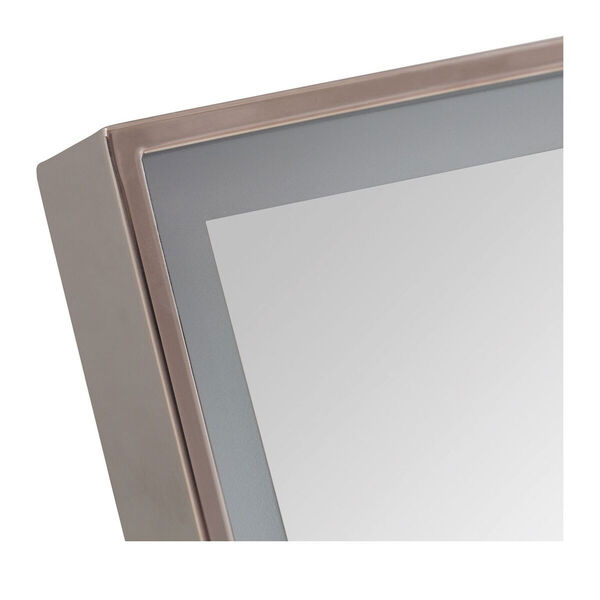 59-Inch x 27.5-Inch LED Wall Mirror with Stainless Steel Frame, image 4