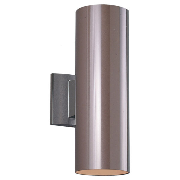 Outdoor Cylinders Six-Inch Bronze Two-Light Outdoor Wall Mount, image 1