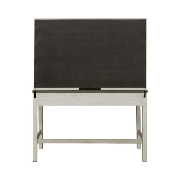 Riverwood Gray Desk and Two Door Hutch with USB Port, image 5