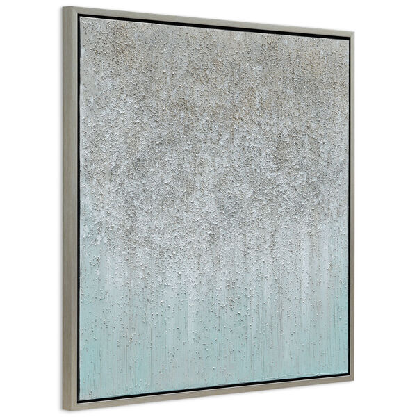 Sliver Field Textured Metallic Framed Hand Painted Wall Art, image 3