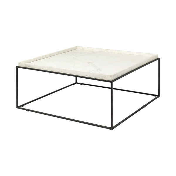 Nathan Espresso and White Square Top End Table, image 1
