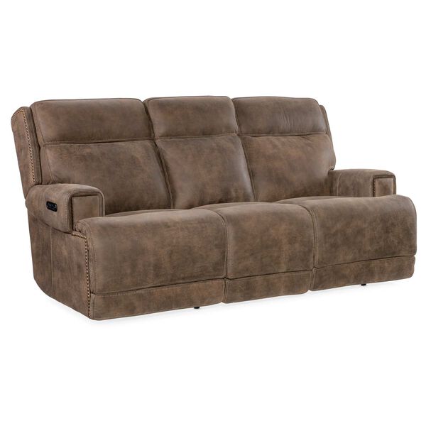MS Brown Wheeler Power Sofa with Headrest, image 1