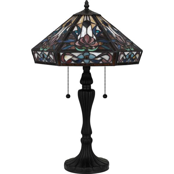 Brenner Matte Black Two-Light Table Lamp, image 2