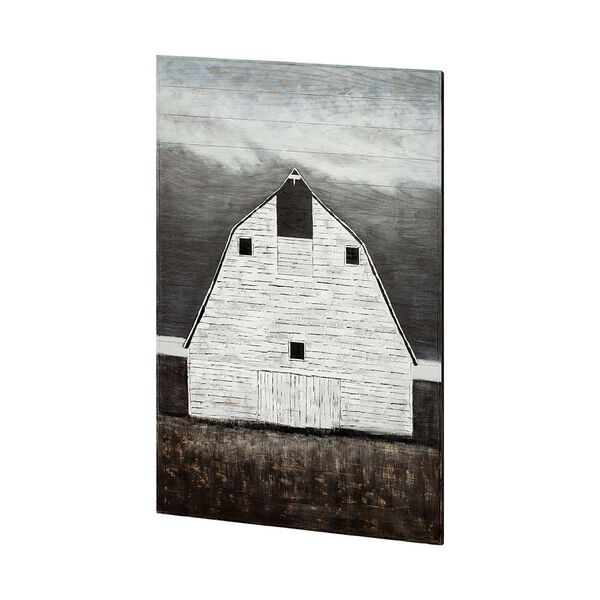 Sawmill Creek Farmhouse White Barn 42 In. x 62 In. Original Hand Painted Oil Painting, image 2