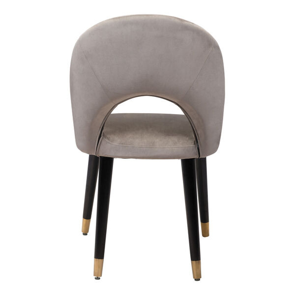 Miami Gray, Black and Gold Dining Chair, Set of Two, image 5