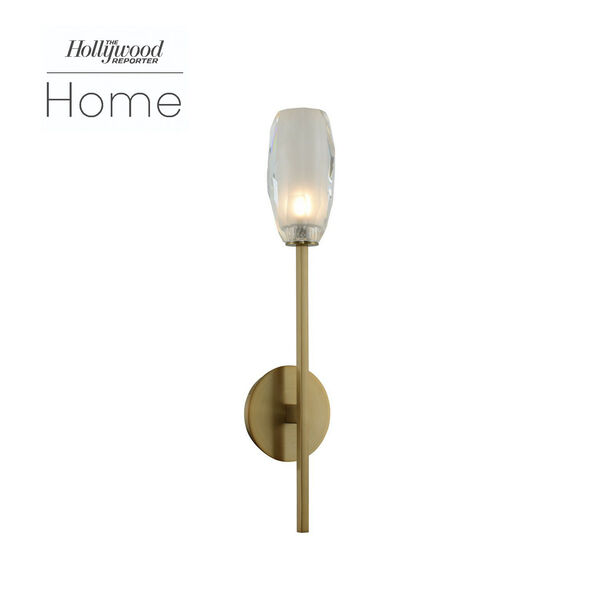 The Hollywood Reporter June Winter Brass Five-Inch One-Light LED Wall Sconce, image 1