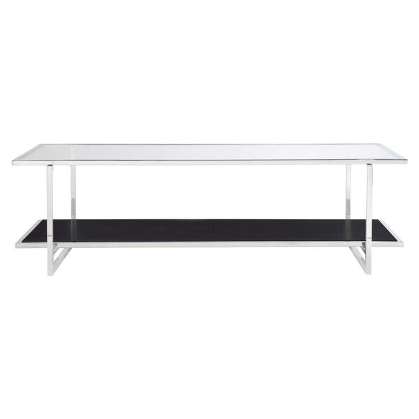 Silhouette Stainless Steel and Black Cocktail Table, image 1