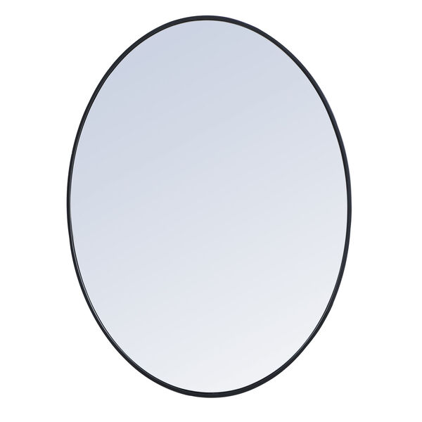 Eternity Black 40-Inch Oval Mirror, image 1
