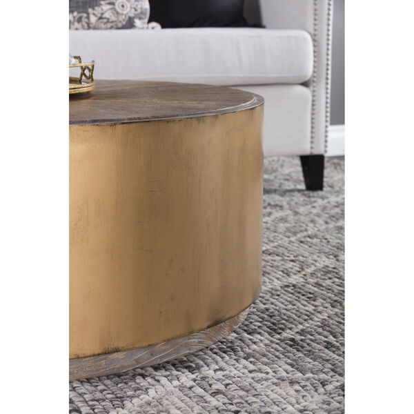 Salsbury Brown and Antique Gold Coffee Table, image 6
