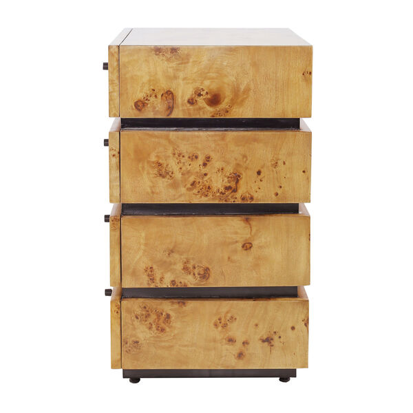 Bromo Natural and Black Four-Drawer Chest, image 3