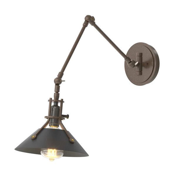Henry Bronze One-Light Wall Sconce with Black Accents, image 1