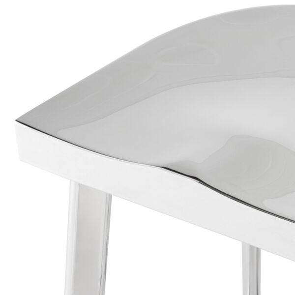 Icon Polished Silver Counter Stool, image 4