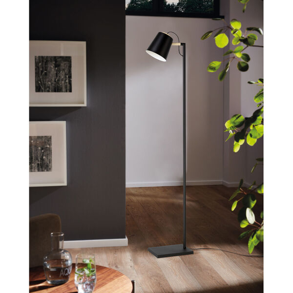Lacey Structured Black One-Light Floor Lamp, image 2