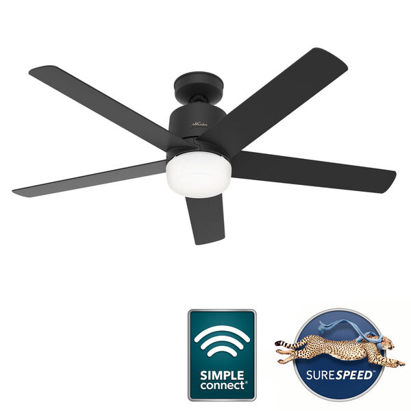 Stylus Matte Black 52-Inch LED Ceiling Fan, image 3