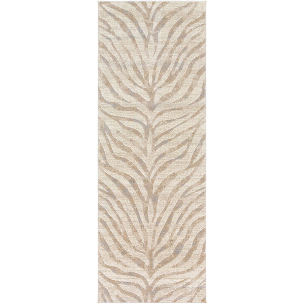 City Beige and Khaki Runner: 2 Ft. 7 In. x 7 Ft. 3 In. Rug, image 1