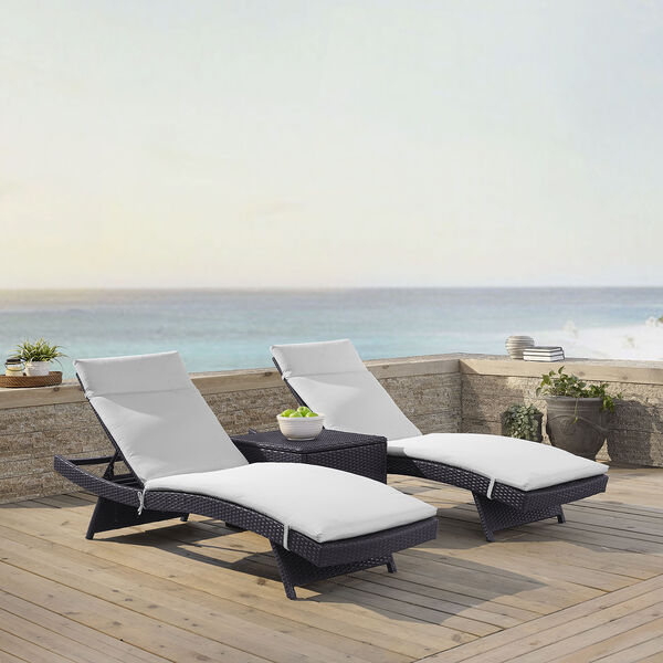 Biscayne Chaise Lounge With White Cushion, image 2