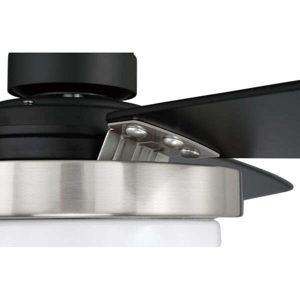Manning Flat Black Brushed Polished Nickel 52-Inch LED Ceiling Fan, image 6
