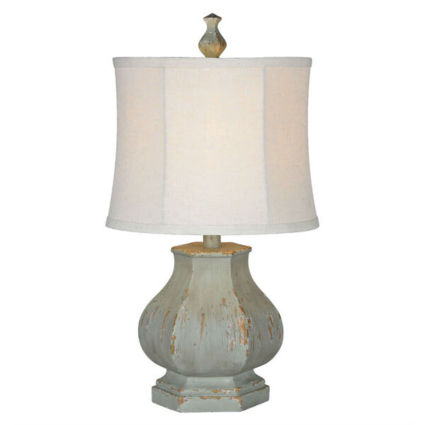 Fiona Distressed Blue One-Light Table Lamp, image 1