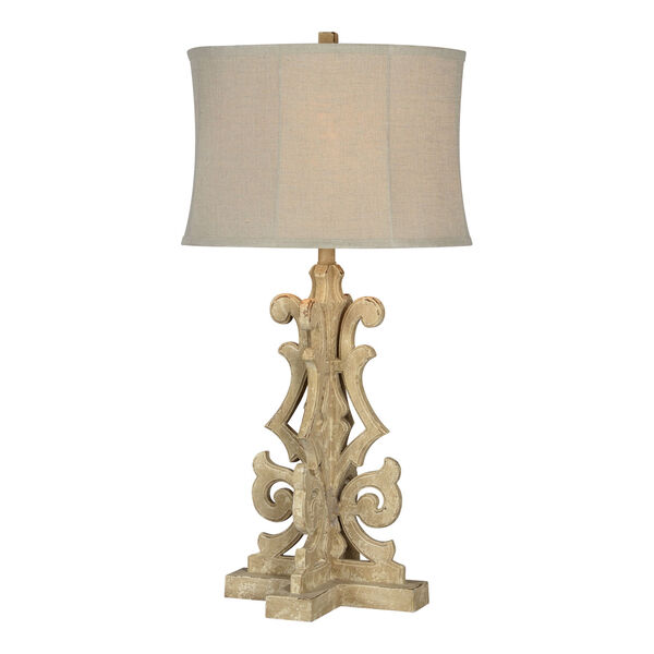 Penelope Rustic White One-Light 34-Inch Table Lamp, image 1