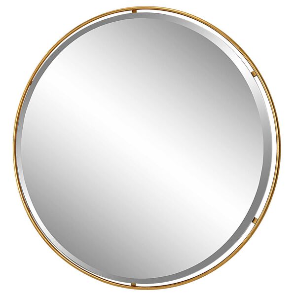 Canillo Antiqued Gold 42 x42-Inch Round Wall Mirror, image 4